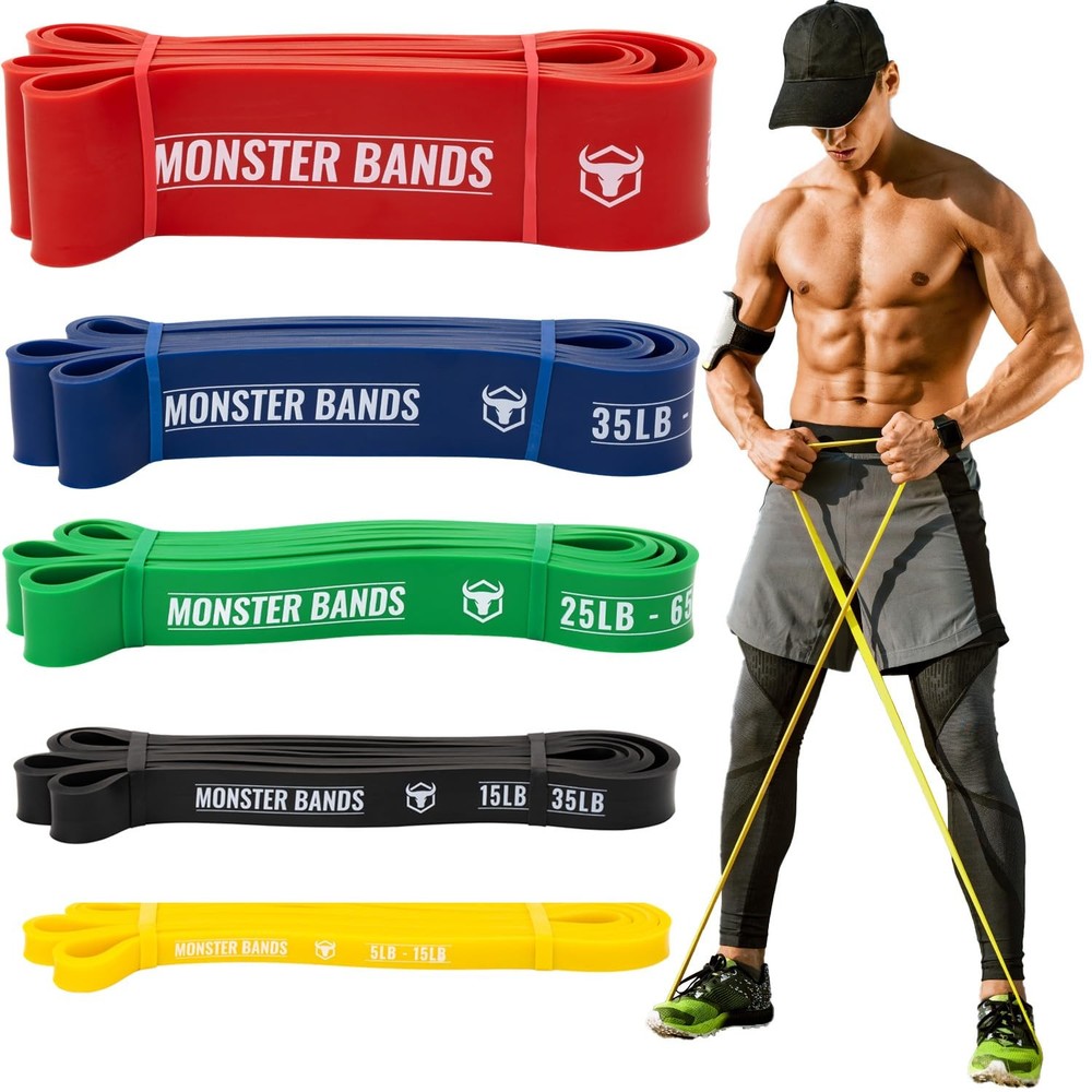 Pull Up Bands, Resistance Bands (Set of 5) – Pull Up Assistance Bands Set – E...