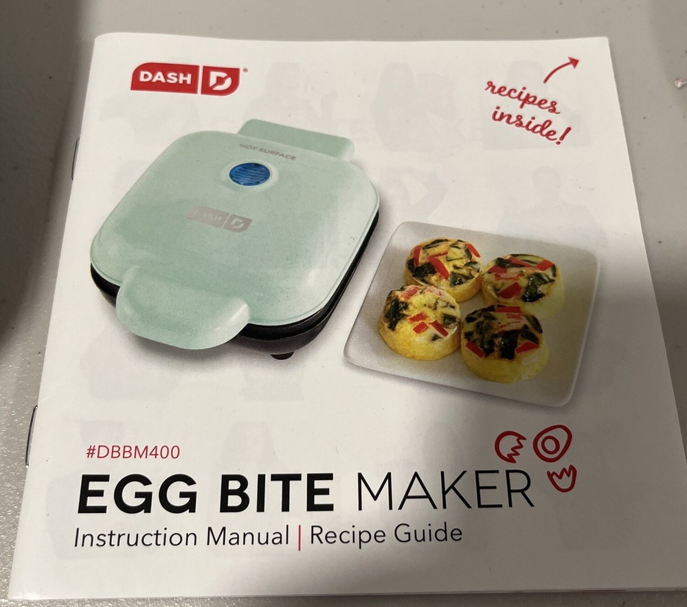 DASH Egg Bite Maker for A Fast Portable Breakfast Packed W/ Protein, Cookbook