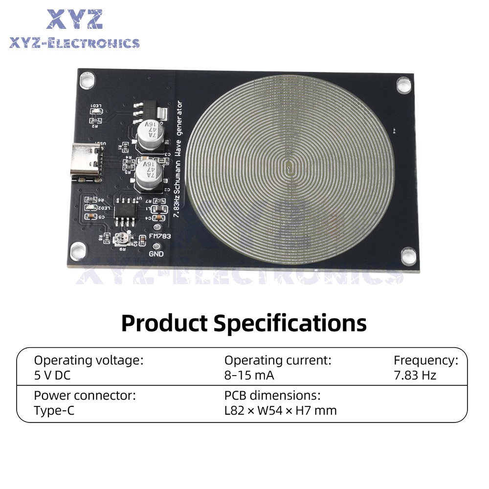 DC 5V 7.83HZ Schumann Wave Generator Ultra Low Frequency Pulse Generator Type C