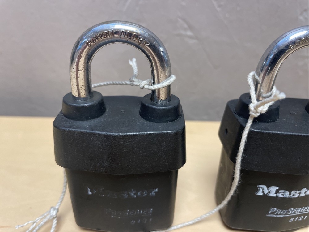 Master Pro series 6121 keyed the same padlocks set of 2, Same Keys