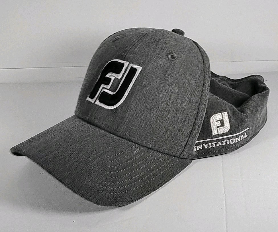 FJ FootJoy Invitational 2013 Gray Golf Hat Adjustable Strap