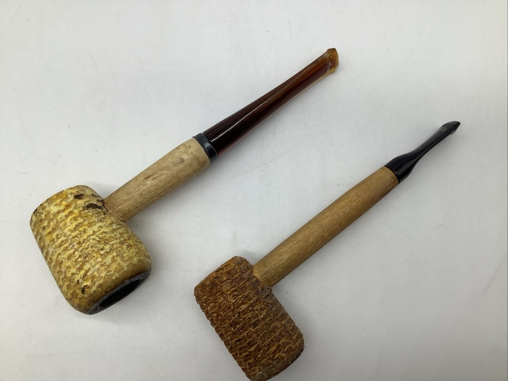 2 Used Vintage Corn Cob Pipes