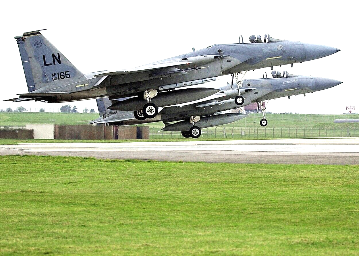 USAF 493RD FIGHTER SQ - MORS INIMICIS -RAF Lakenheath, UK- ORIGINAL PATCH on VEL