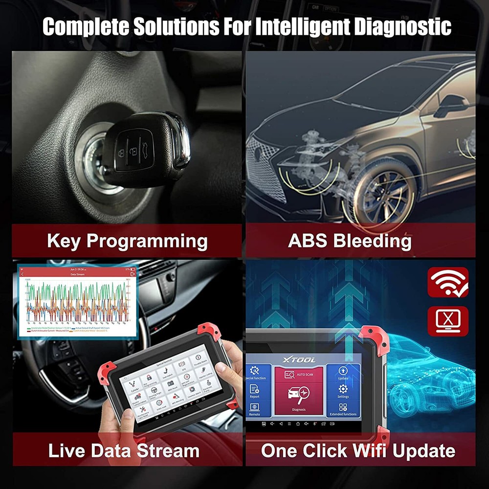 XTOOL Scanner D7 Auto Full Diagnostic Bidirectional Scan Key Programming Tool