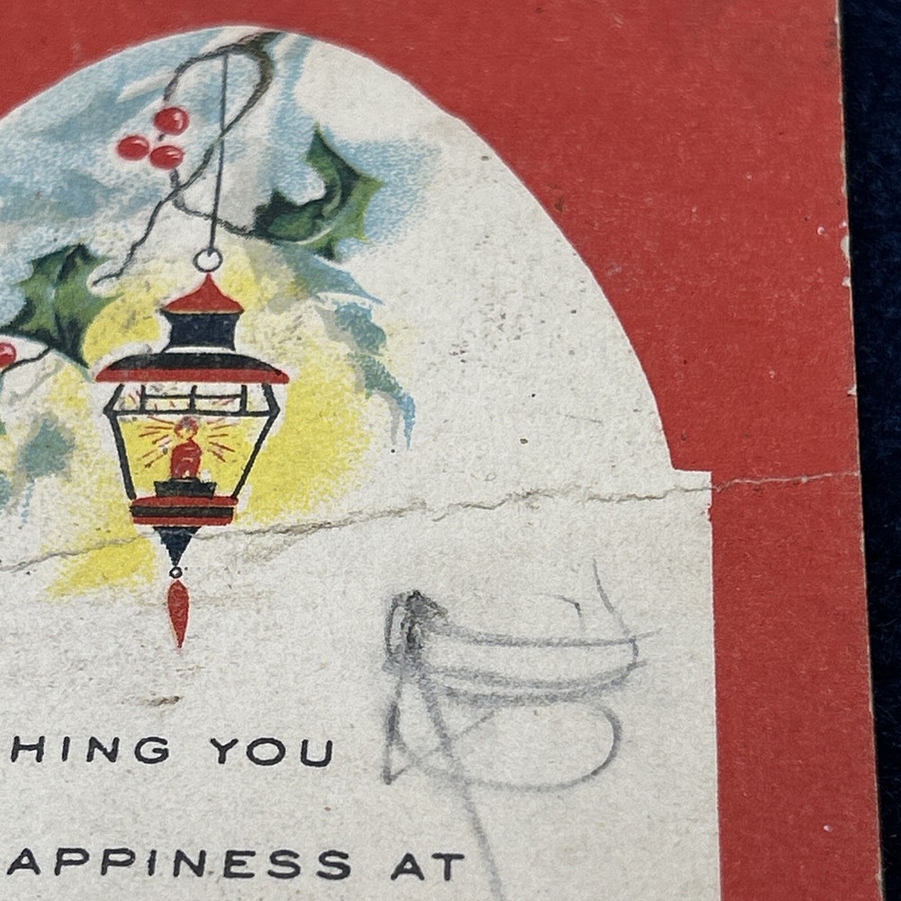george washington stamp Two Cent Postmark 1927 Christmas Postcard