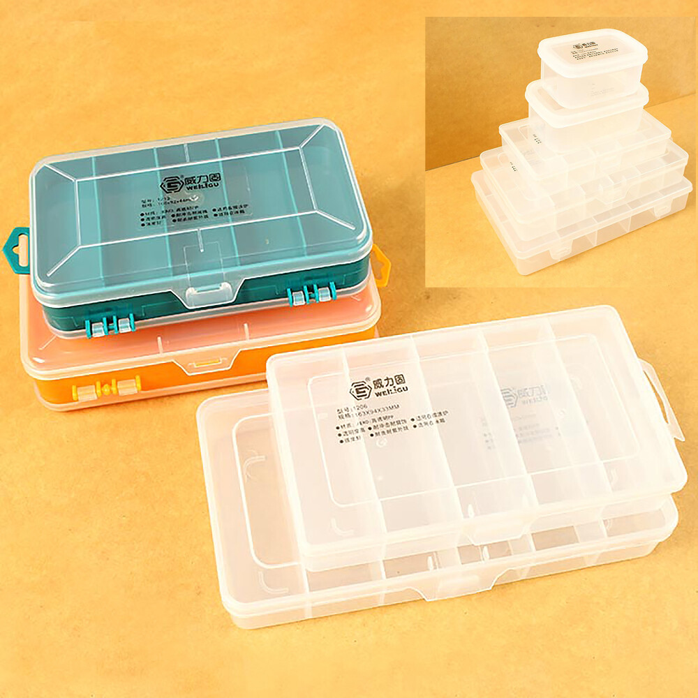 Adjustable Compartment Plastic Organizer Assortment Box Grid Container