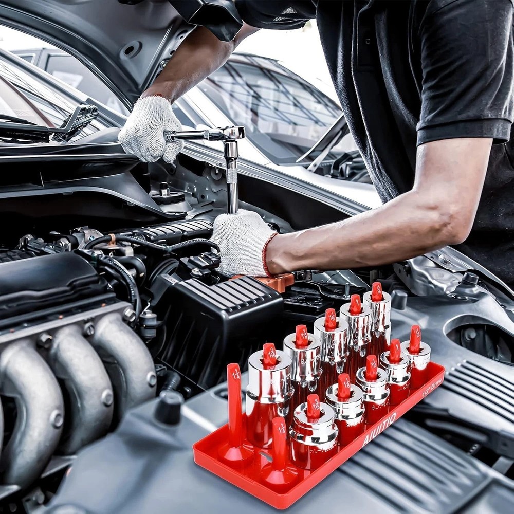 Complete 8-Piece SAE & Metric Socket Organizer Tray Set – Time-Saving Solution
