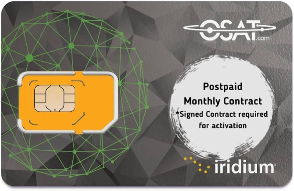Iridium Satellite Phone Post-paid SIM Card