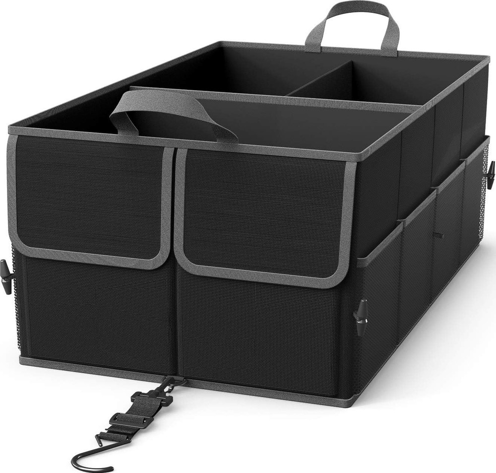 3-Compartment Cargo Trunk Storage Organizer
