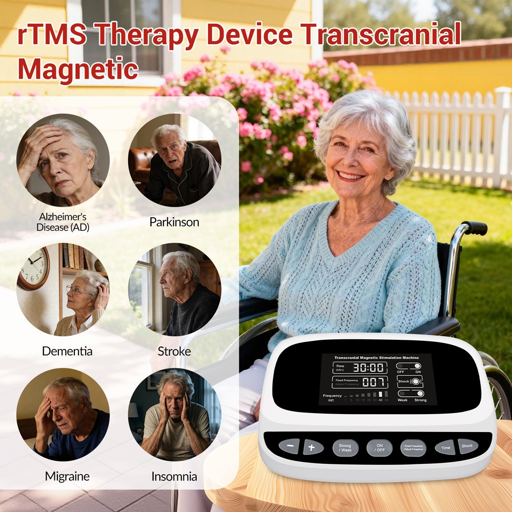 Dawfek rTMS Therapy Machine Brain Stimulation Device Adjustable for Depression