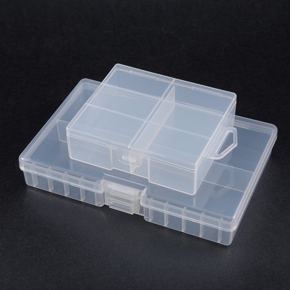 2Pack Portable 24 AA Battery Storage Box 48 AA Batteries Protective Container