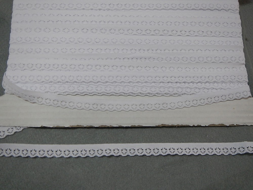 Elastic Lace White  10 metres  933