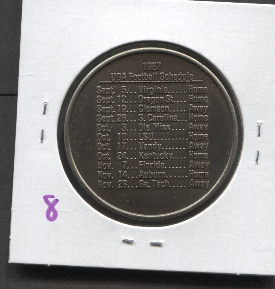 1987- U.G.A Schedule- Heritage Hall