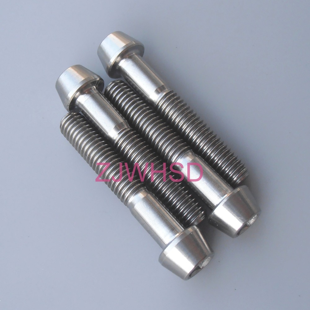4pcs M6 x 35 Ti Titanium Screw Bolt Allen Hex Taper Socket Cap Head
