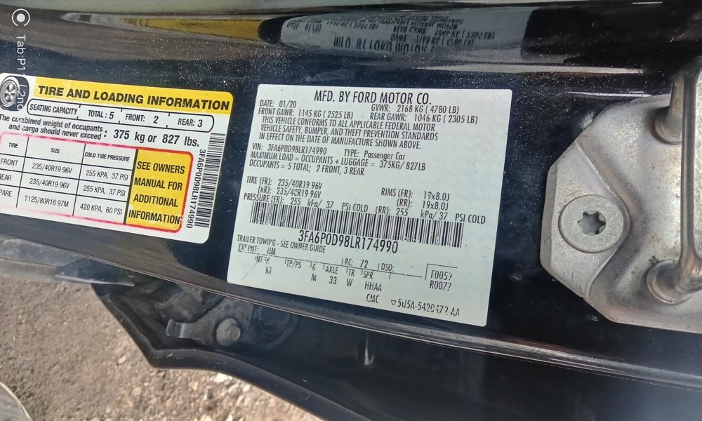 FUSION 2020 Fuse Box Cabin 804328