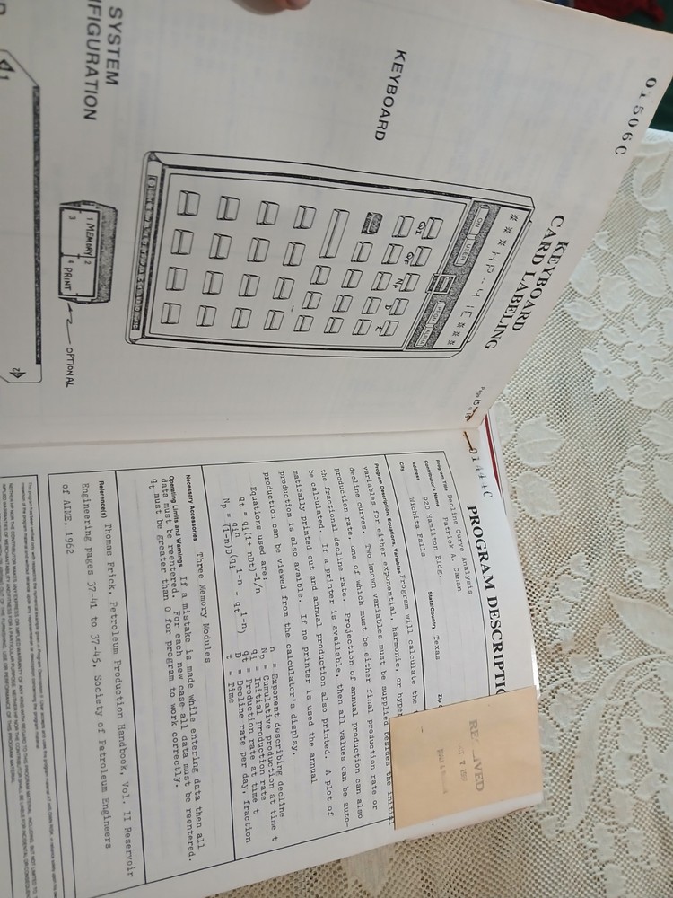 VINTAGE HEWLETT PACKARD CALCULATOR CONTRIBUTORS GUIDE LIBRARY SOFTWARE CATALOG