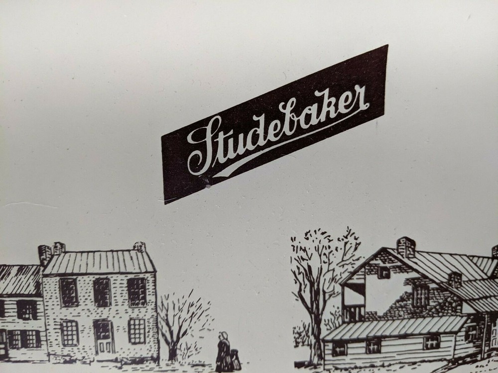 Studebaker Platter White Glass Studebaker House