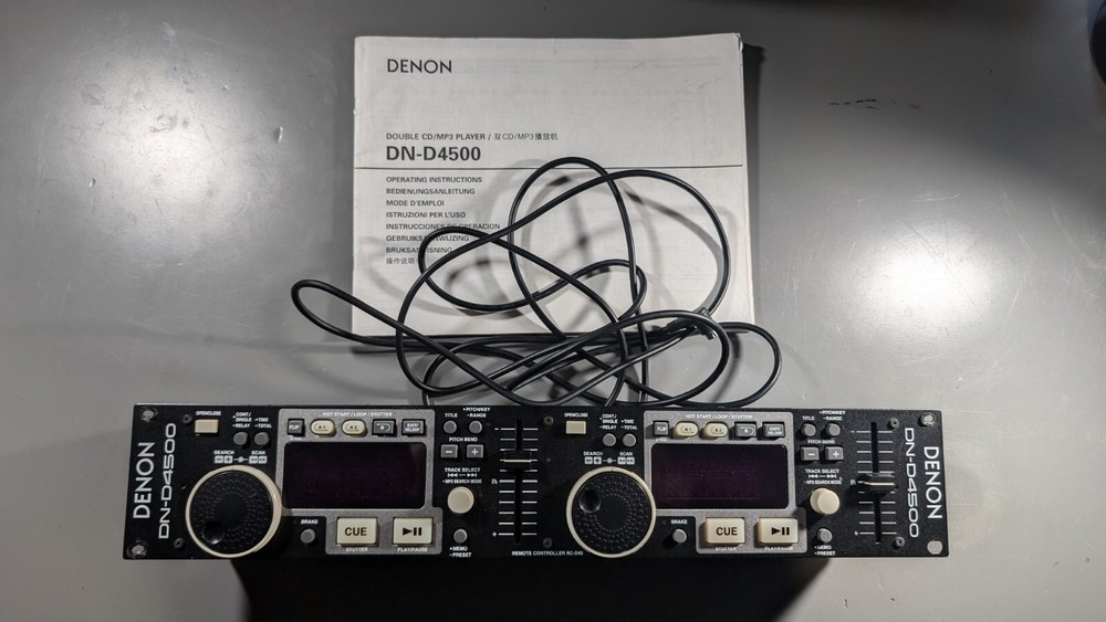 DENON DN-D4500 Professional CD Player (Remote Control + Cable Only)