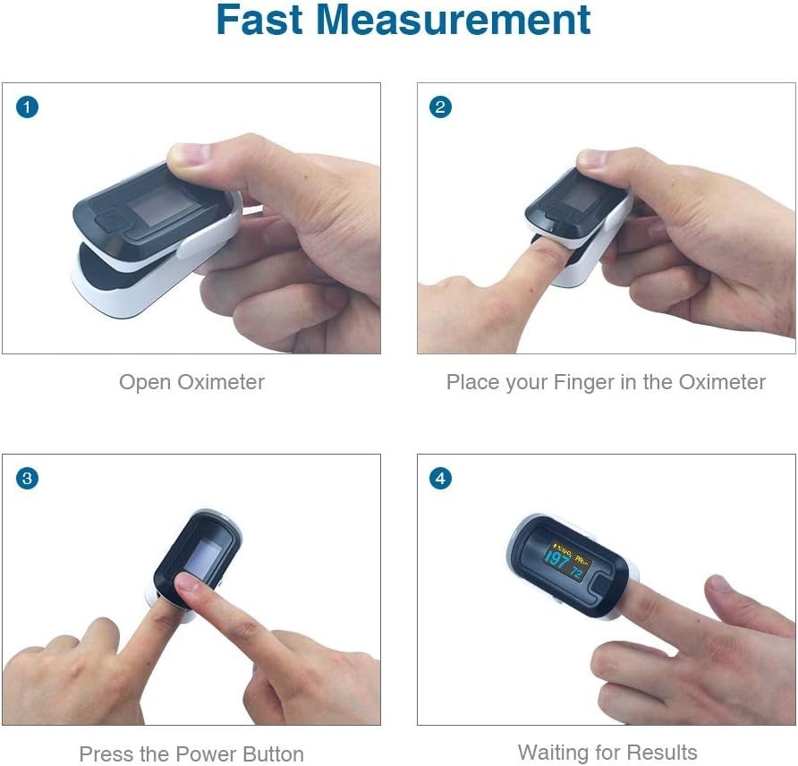 Portable OLED Pulse Oximeter with Adjustable Brightness - Ready to Use Anywhere