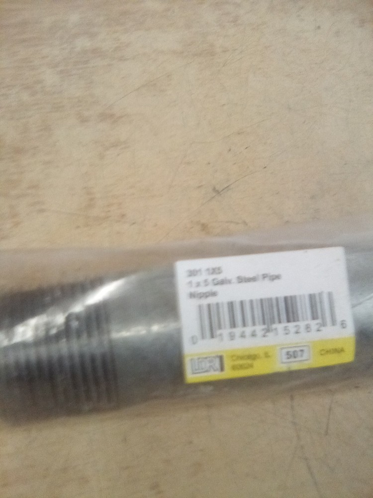 LDR 301 1X5 Galvanized Steel Pipe Nipple