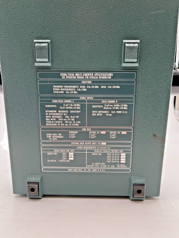 Fluke 1910A / 1911A Electronic Frequency Counter
