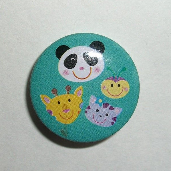 Cute Animated Animals Cat Panda Giraffe Pin 1"