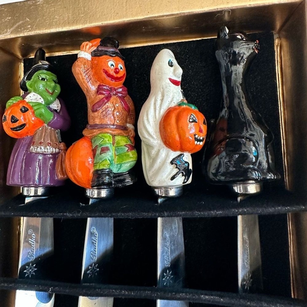 Christopher Radko Halloween Pate Knives Set Vintage