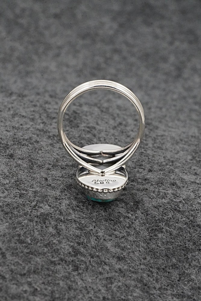 Turquoise & Sterling Silver Ring - Eugene Gruber - Size 7