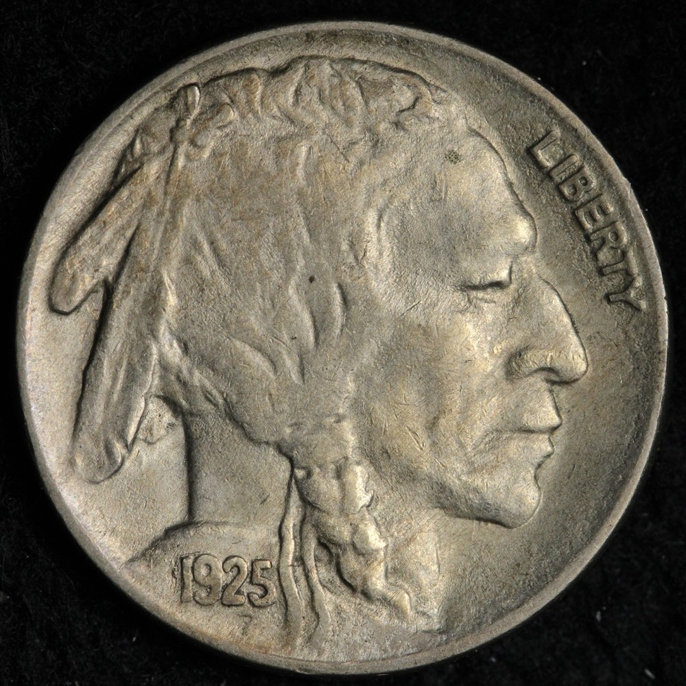 1925 Buffalo Nickel AU+ E148 DYNB