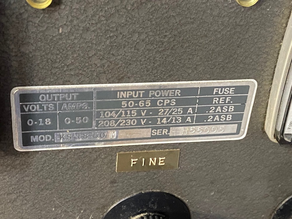 KEPCO KS18-50M POWER SUPPLY