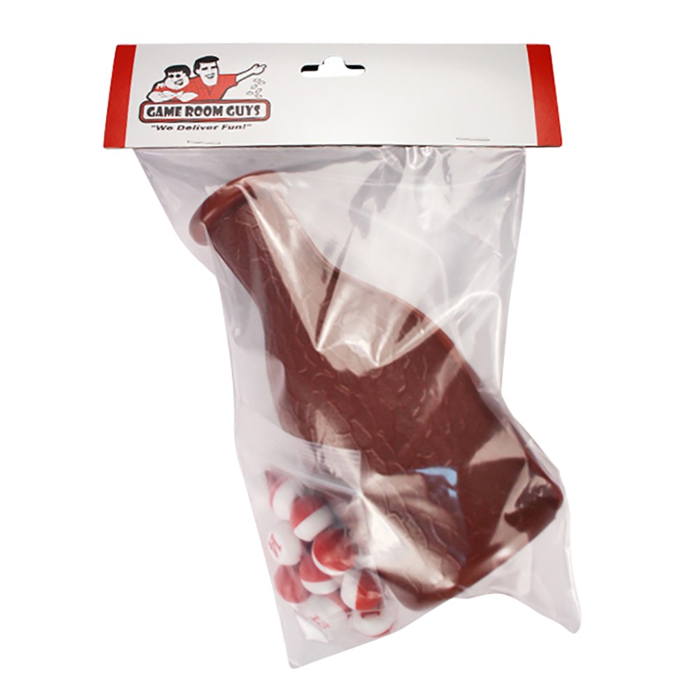 Brown Plastic Pea Shaker and Peas