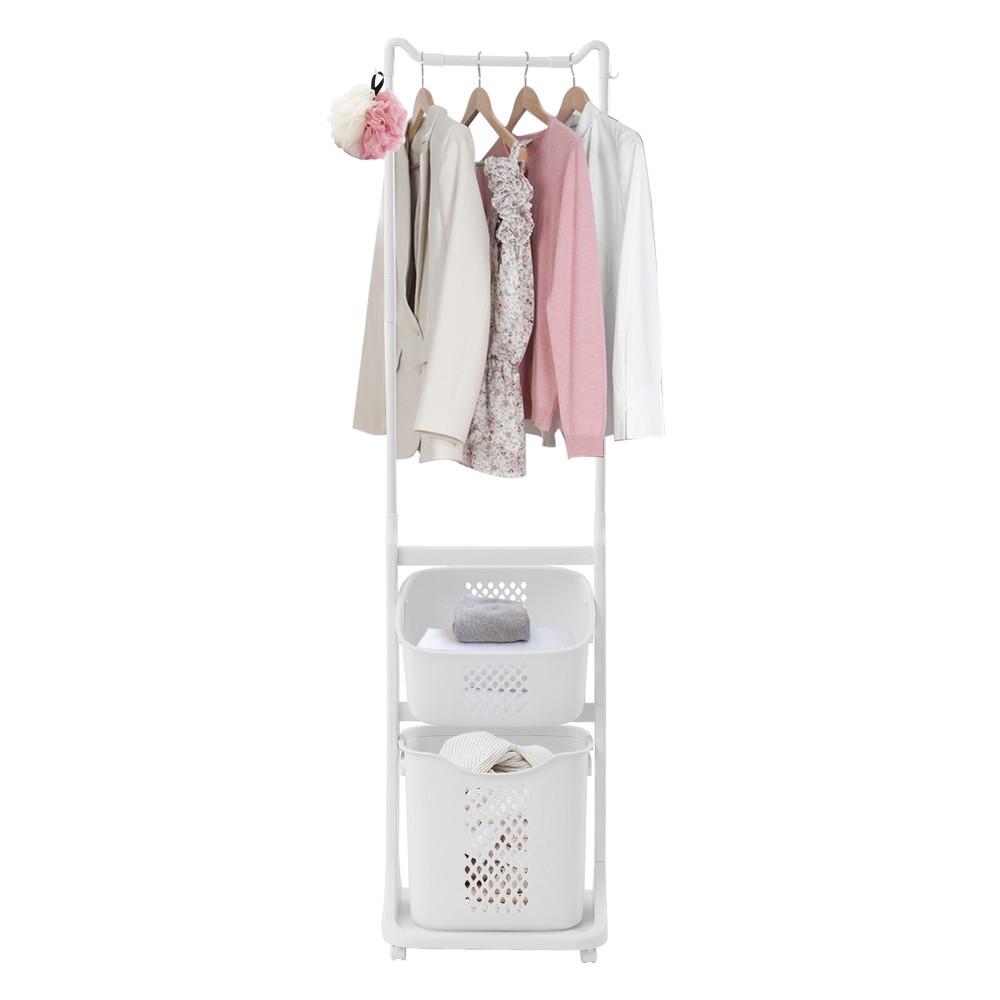 Laundry Basket Bathroom Multi-layer Clothes Storage Household Storage Shelf