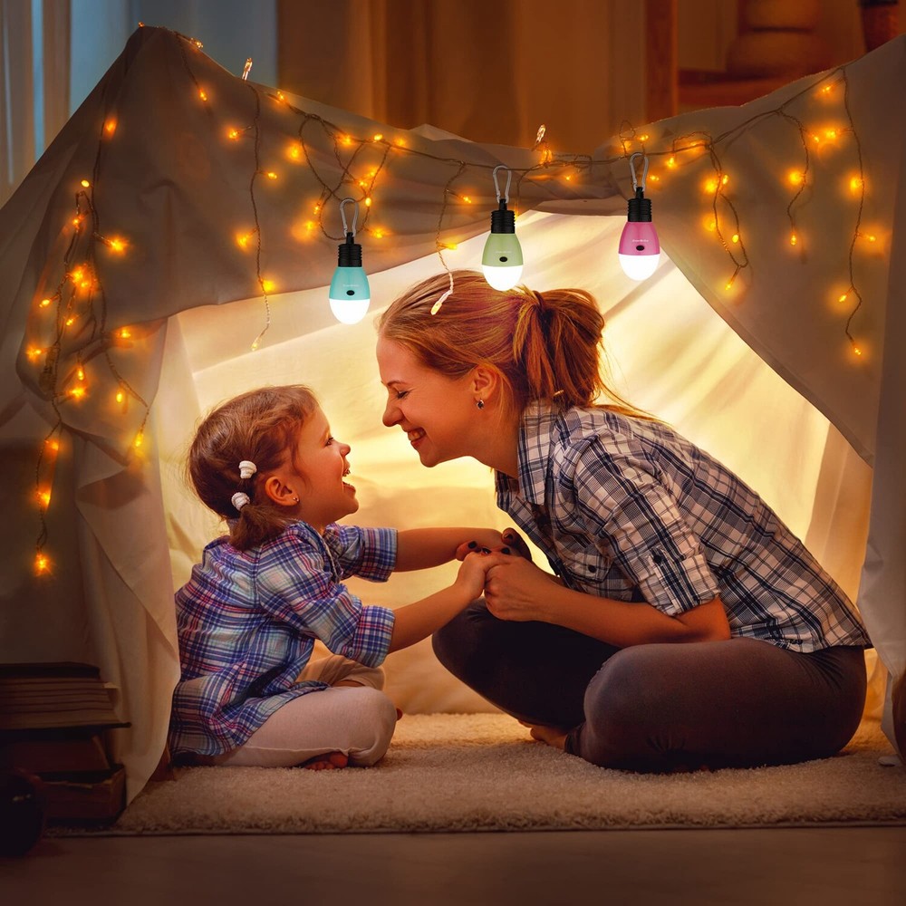 EverBrite 3PACK Rechargeable Camping LED Bulb USB LED Tent Light 3 Lighting Mode