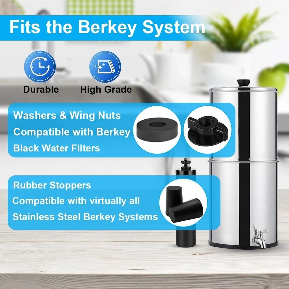 Replacement Kit for Berkey Filter Wing Nuts Washers Plugs Gravity Water Filter