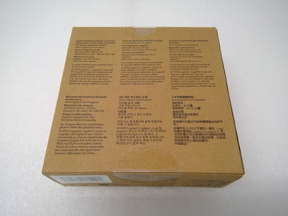 Logitech Rally Mic Microphone Pod Mount for Desktop or Ceiling (white)