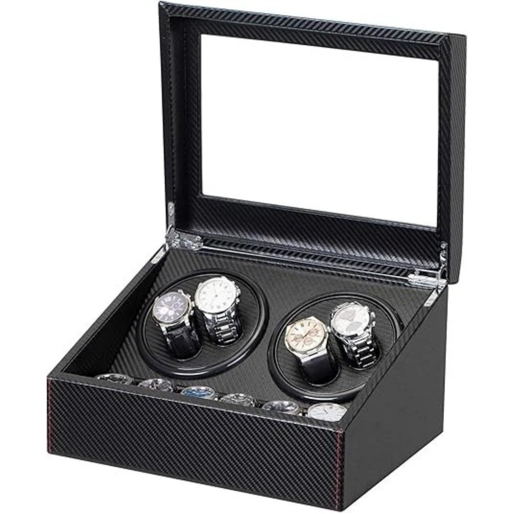 4+6 Automatic Rotation Watch Winder Box Storage Case Self Winding Display Box