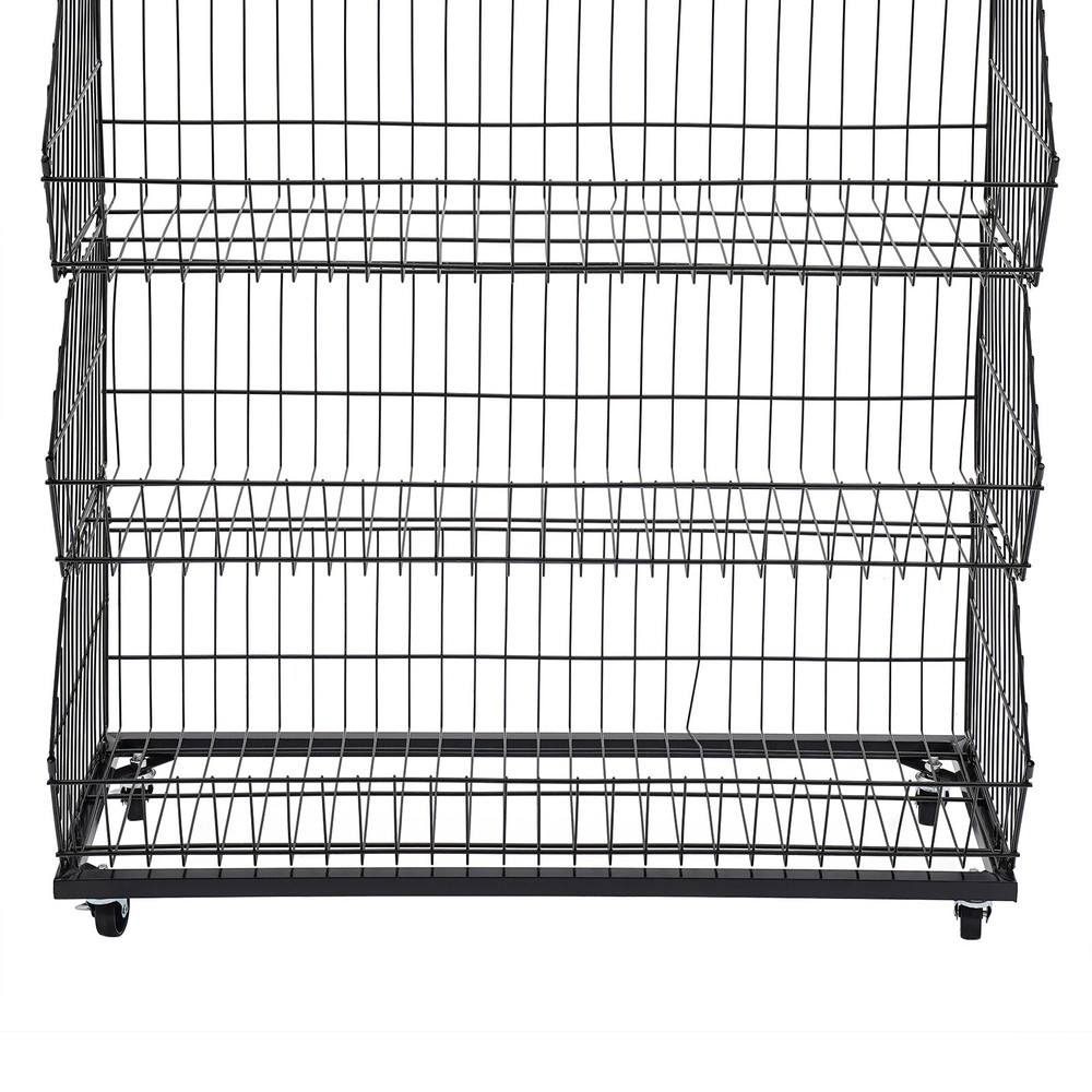 5 Tier Wire Grid Retail Display Shelf Merchandise Display Rack Stand