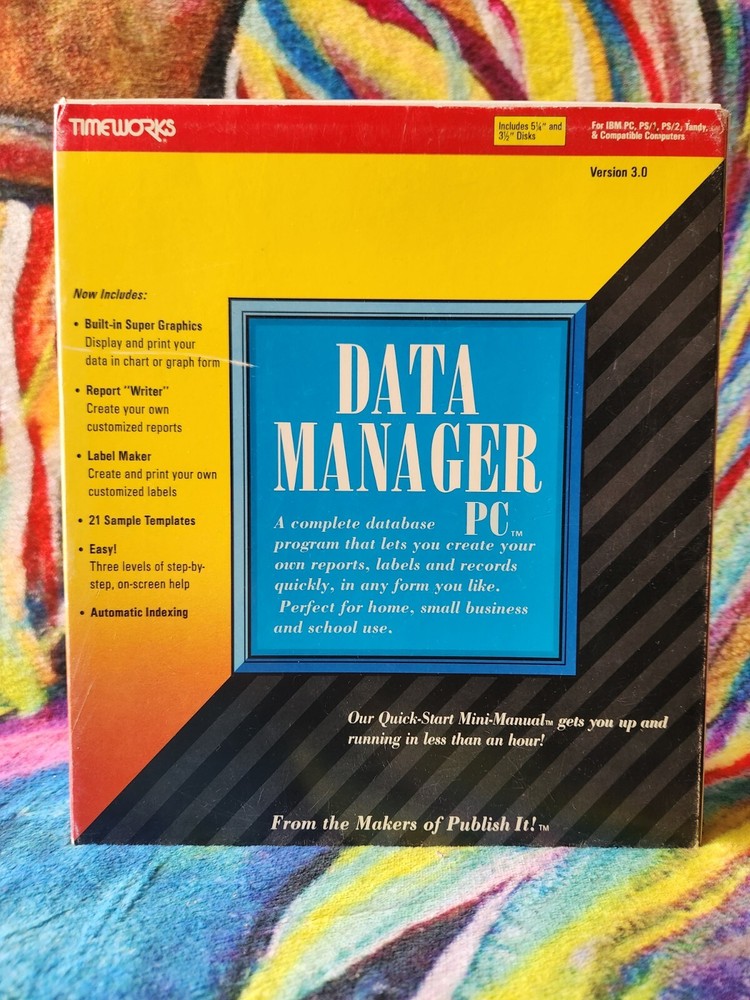 Timeworks - Data Manager 3.0.2 | for IBM & Compatibles | Complete In Box