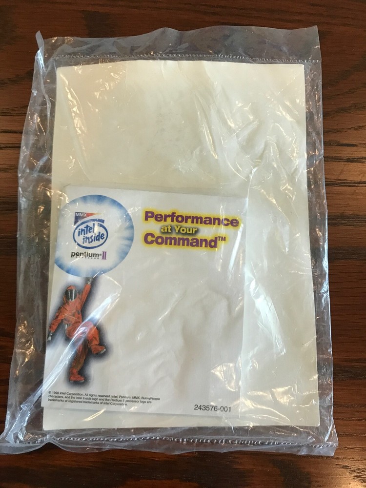 Vintage 1998 Intel Pentium II processor BunnyPeople notepad marketing collateral