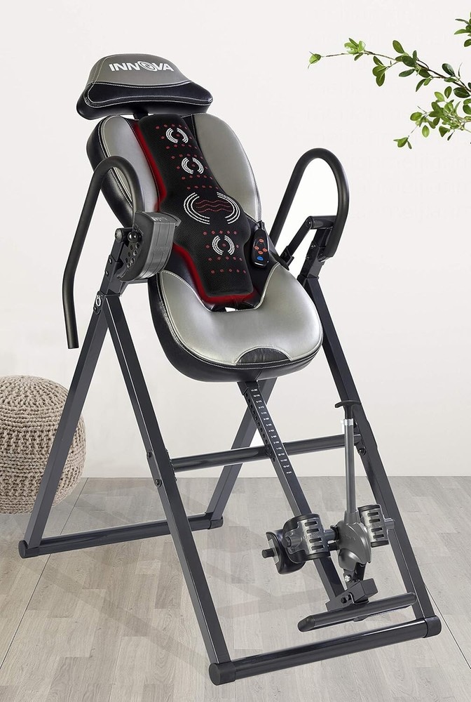Advanced Heat and Massage Inversion Table, Gray/Black