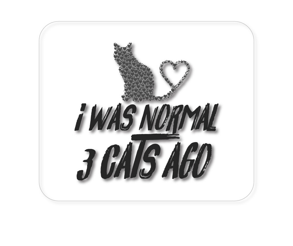 CUSTOM Mouse Pad 1/4 - I Was Normal 3 Cats Ago