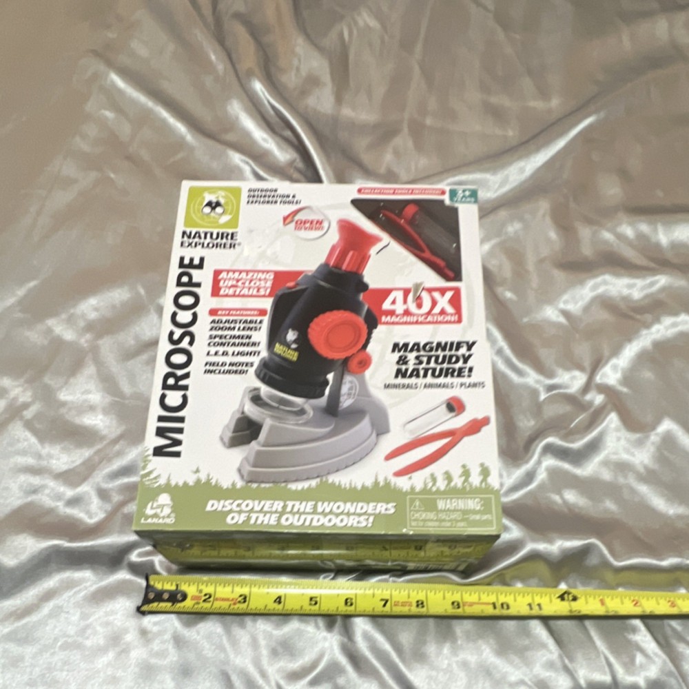 Nature Explorer Microscope 40X Adjustable Lens Specimen Container Educational T…