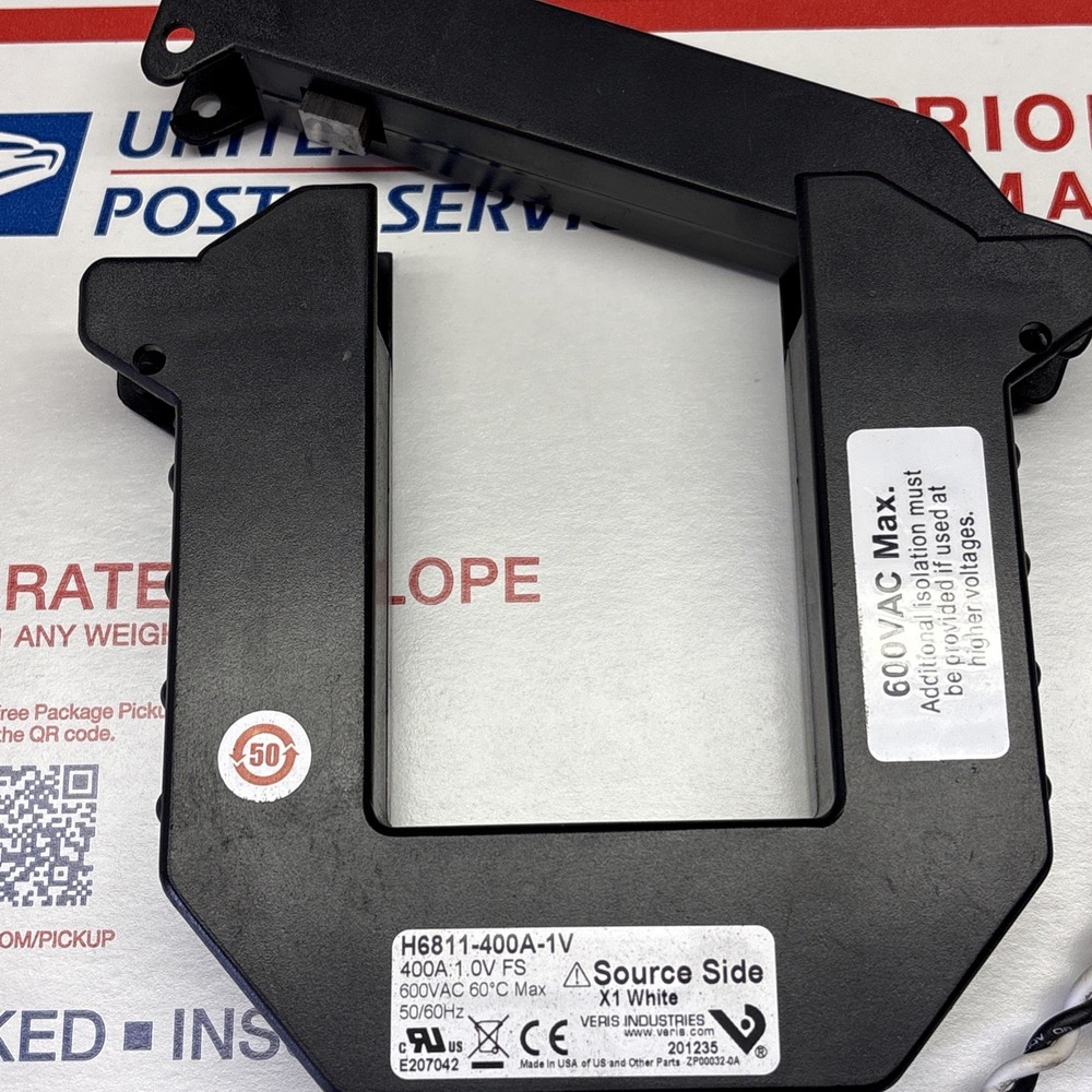Veris H6811-400A-1V Medium Split Core Current Transformer, 400A: 1V