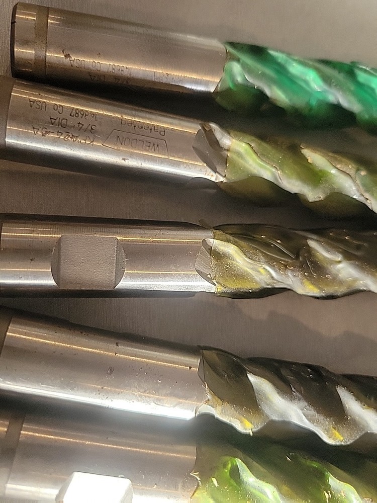 3/4 Weldon Crest-kut Endmill Lot And Others
