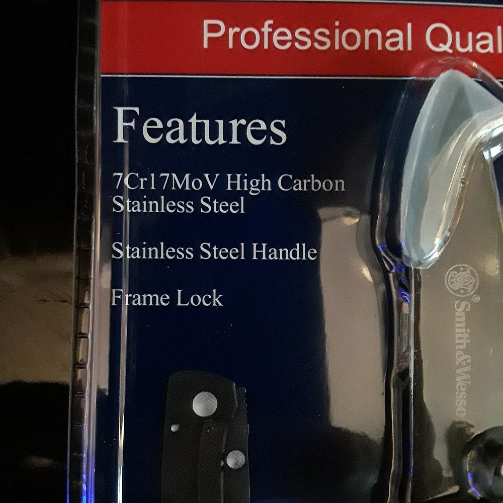 ⭐SMITH & WESSON⭐ BLACK SS BLADE SS BLADE HANDLE - ITEM CODE #CKLPBCP - BRAND NEW