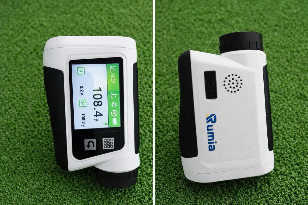 Runia Golf Rangefinder Digital Display Plastic White Black Golf Device