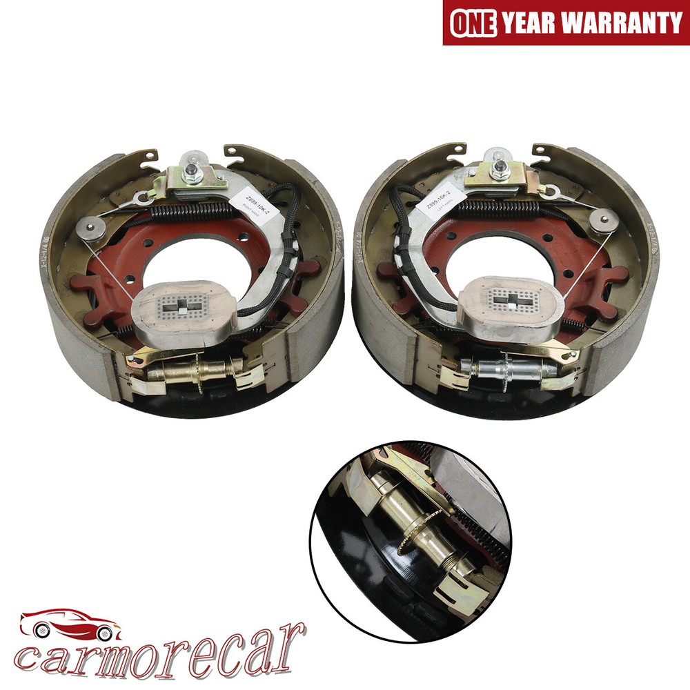 Electric Trailer Brake Assembly Pair For 10K lbs Axle w/Shields 12-1/4"x3-3/8"