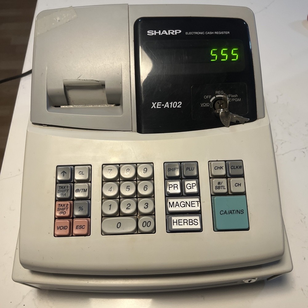 Sharp XEA102 Electronic Cash Register - Grey