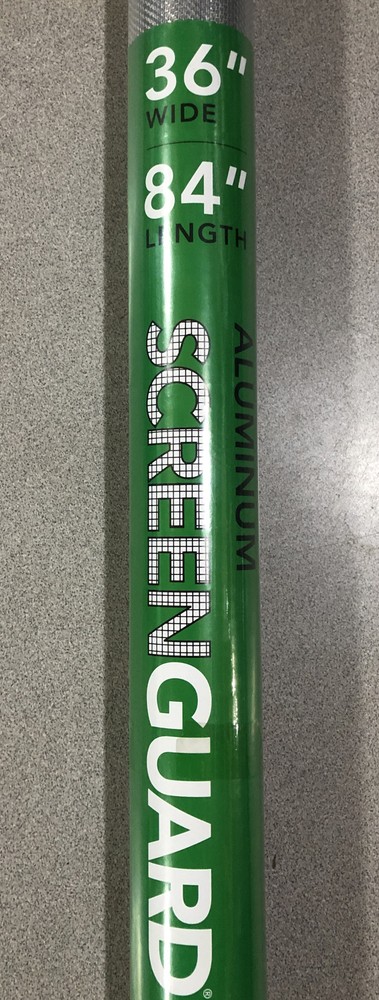 SCREENGUARD 36” x 84” Aluminum Bright Screen Mesh