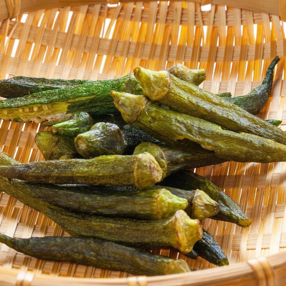 Okra Chips, 2 Pound Bag, Veggie Chips, Vegetable Snacks, The Hampton Popcorn...